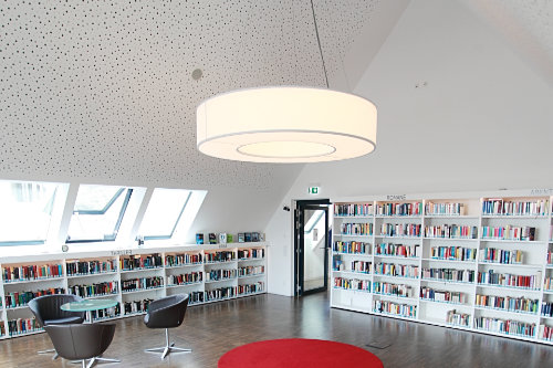 LED CIRCLE Pendelleuchte Ringleuchte Bibliothek Vohburg